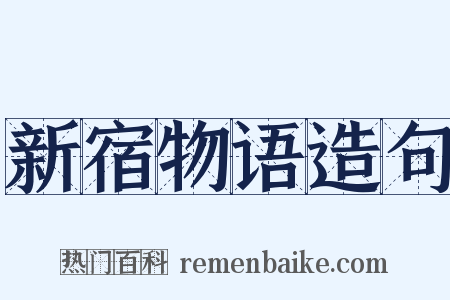 新宿物语造句是什么意思的图片